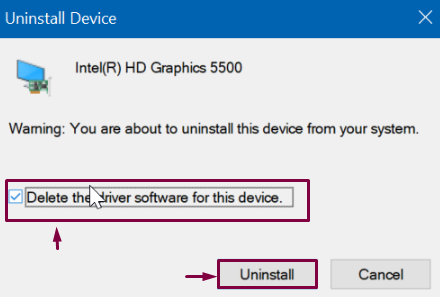 Remove all files during uninstall Graphics card Driver