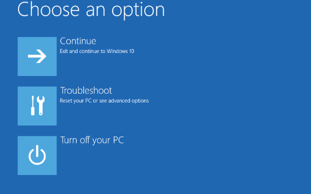 Choose Advanced repair Option to Windows BSOD Troubleshoot