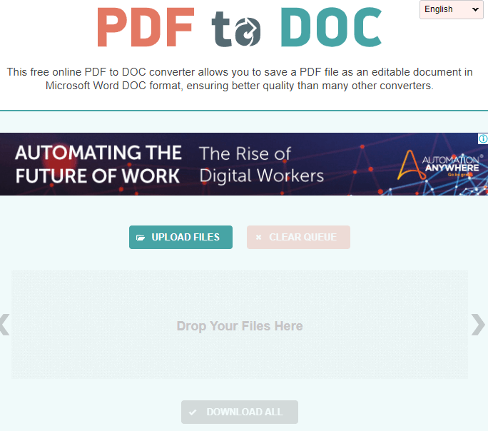 find a free pdf to word converter online