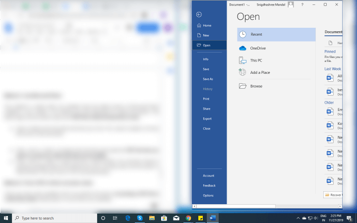 Convert PDF file into Word by Microsoft Word