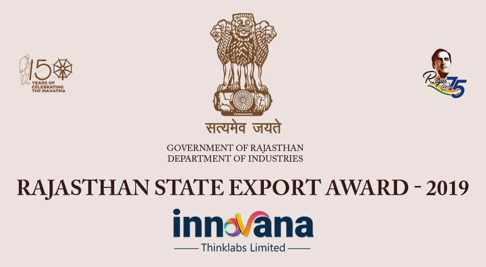 INNOVANA Bags Rajasthan State Export Award 2019