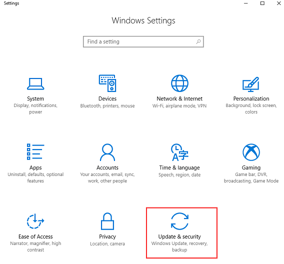 windows-update-and-security-setting
