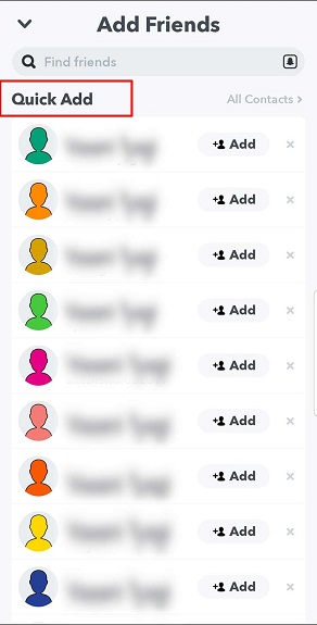 Use “Quick Add” Feature to Find Friends