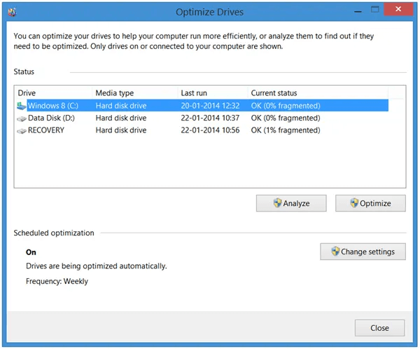 Windows Disk Defragmenter- Built-in Disk Defragmenter Program