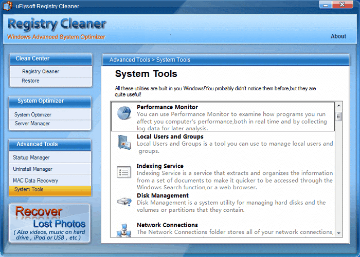 uFlysoft Registry Cleaner