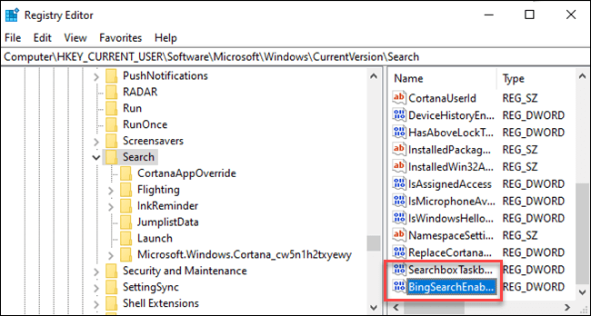 Disable the Bing integration-1