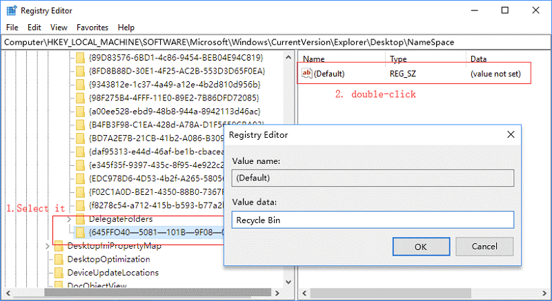 Restore deleted files on Windows 10 via system registry-2