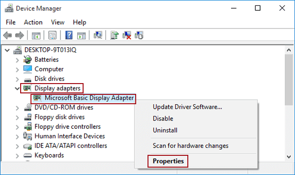 Install a previous driver version of video card