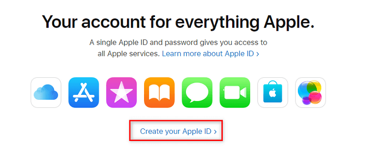 create a new apple id