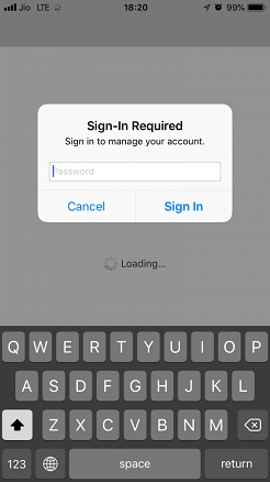 signin in new Apple ID