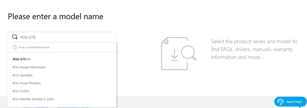 enter modal number for find driver
