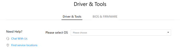 Select the Windows OS