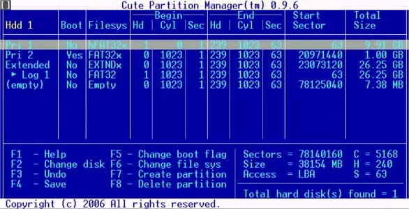 Cute Partition Manager