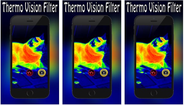 Thermal Night Vision Camera Effect Simulated