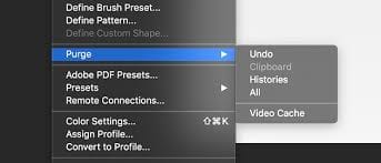 Clear Photoshop cache