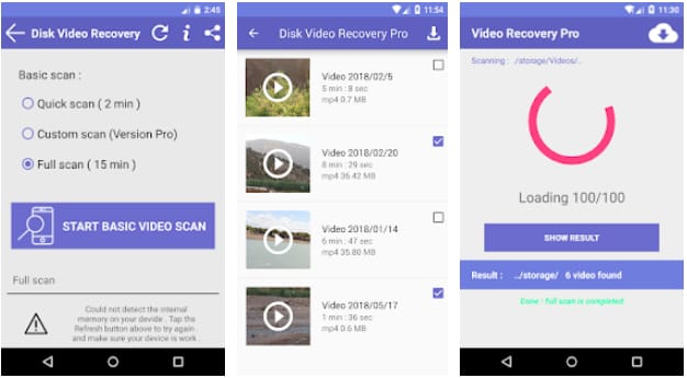 Disk Video Recovery