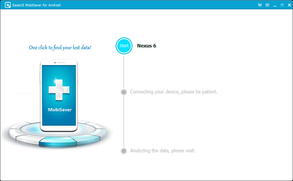 Start and connect the device to begin scanning from easeus