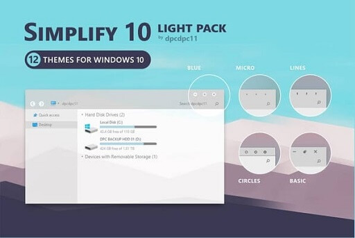 Simplify 10 - the cleanest Windows 10 themes