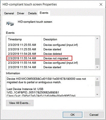 Device Not Migrated Error Device Not Migrated Error