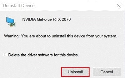 Uninstall to confirm the uninstallation Uninstall to confirm the uninstallation