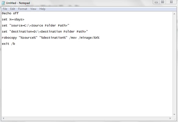 write script into Notepad