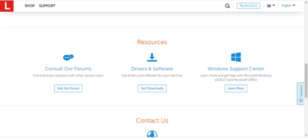 choose drivers & software for lenovo driver