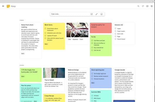 Google Keep - Notes and Lists