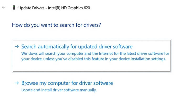 Update the Intel Graphics Drivers using Device Manager on Windows 10-1