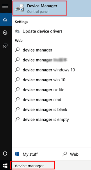 Update driver via hardware id