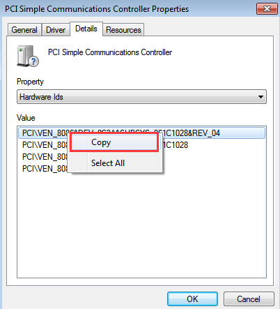 Update driver via hardware id-3