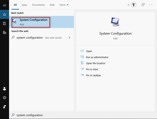 type system configuration