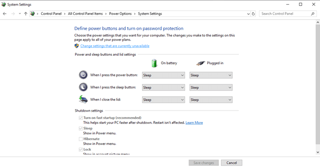 power buttons do does option