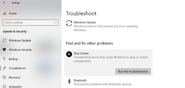 Blue screen troubleshoot