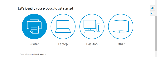 identify product from HP website