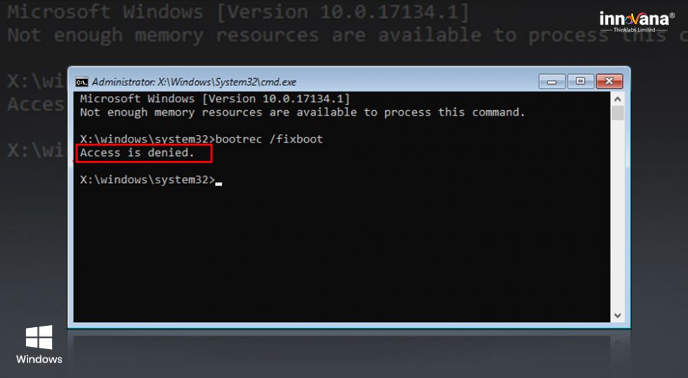 How to Fix Bootrec/Fixboot Access is Denied Error in Windows 10
