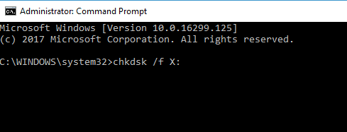 Run chkdsk scan