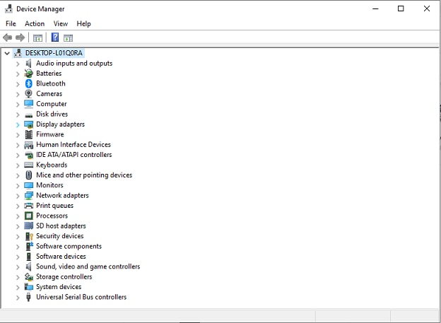 device manager window