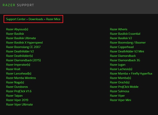 Razer product category
