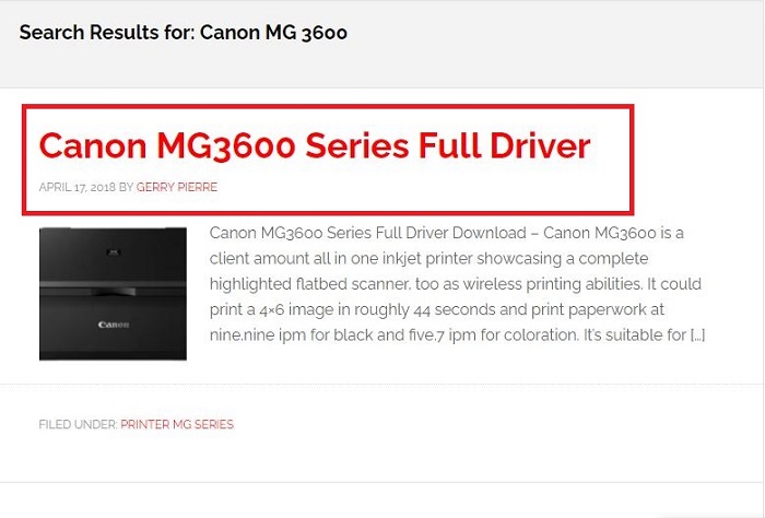 search result for search Canon MG3600