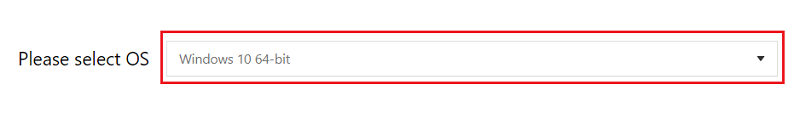 select the version of your operating system
