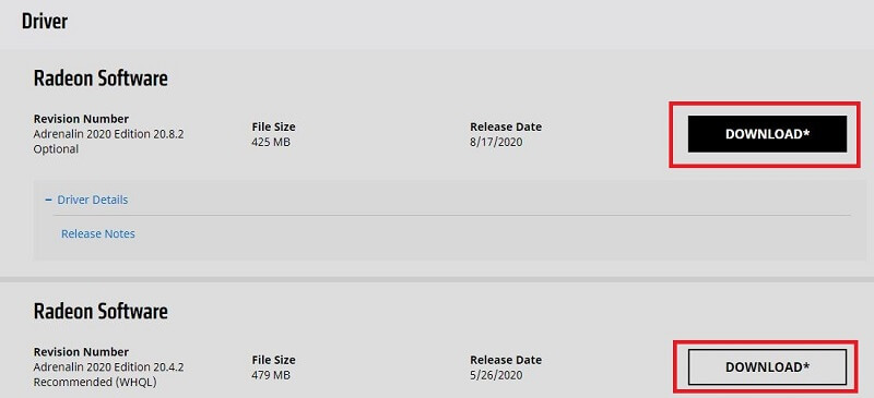Choose the Download button