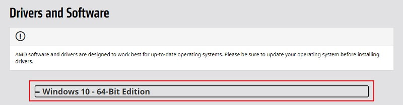 Now click on the version of your operating system