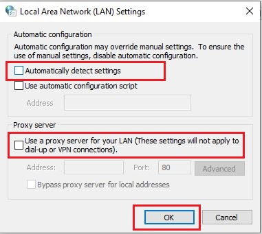 local area network setting