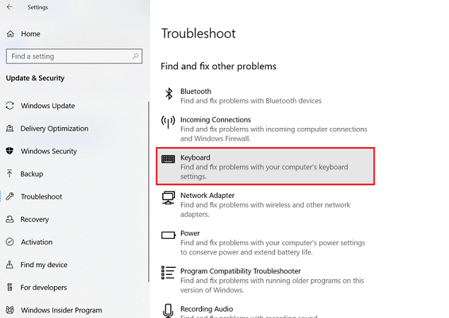 Run the troubleshooter-2
