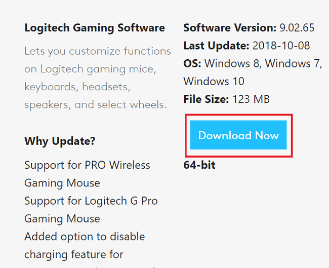 Download Logitech Gaming Software & install it via Logitech Support-1