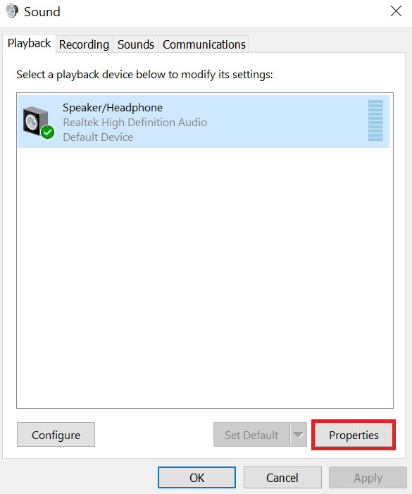 Change the default format of your headphones