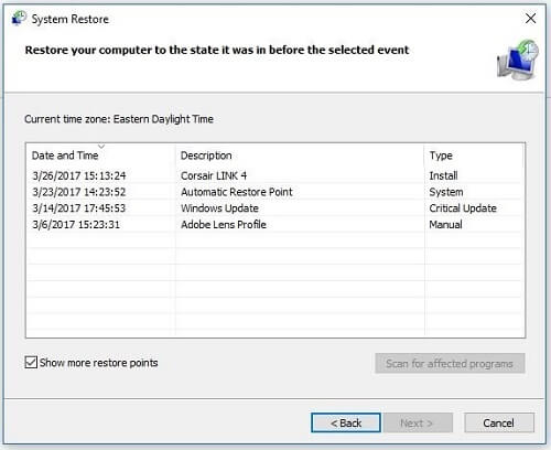 Restore The Previous Version Of Windows System
