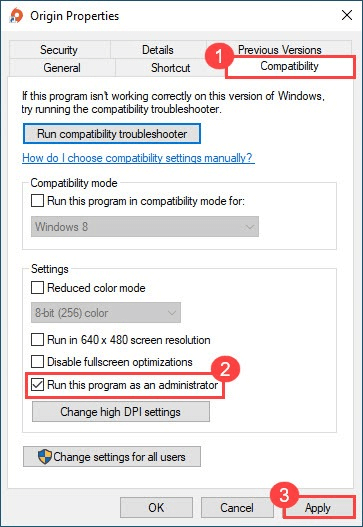 Run Origin and Battlefield 5 as admin-1