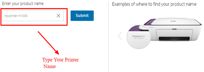 type printer device name to update printer drivers 