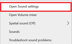 Correct the Sound Settings